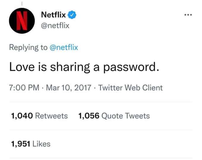 Netflix share password